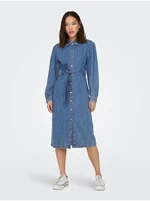 Blue Denim Shirt Midishdress ONLY Idun - Nők