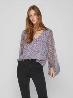 Light purple women's patterned blouse VILA Falia - Women