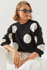 Bianco Lucci Women's Polka Dot Knitted Sweater