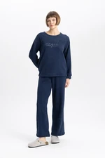 DEFACTO Fall In Love Regular Fit Long Sleeve Pajama Set