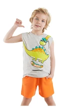 Denokids Skateboard Dino Boy's Summer Sleeveless T-shirt Shorts Set