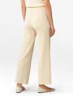 Beige wide ribbed trousers ORSAY - Women