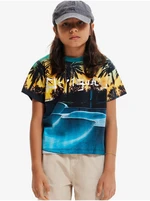 Yellow and blue boys patterned T-shirt Desigual Kennto - Boys