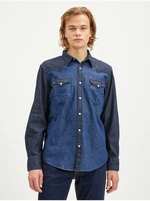 Tmavomodrá pánska rifľová košeľa Levi's® Barstow Western Standard