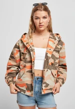 Women's Oversized Camo Parka Jacket with Brick Mask