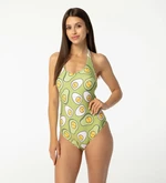 Aloha From Deer Woman's Eggcado Open Back Swimsuit SSOB AFD357