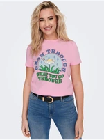 Pink T-shirt ONLY Daphne - Women's