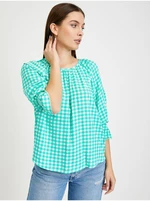 Light Green Plaid Blouse ORSAY - Women