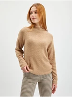 Orsay Light Brown Womens Patterned Sweater - Women