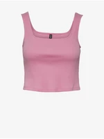 Pink women's basic tank top Pieces Nukisa - Women