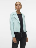 Light blue women's jacket in suede finish Vero Moda Jose - Women