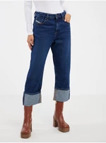 Navy Blue Women's Straight Fit Diesel Jeans - Women's