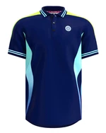 Pánské tričko BIDI BADU  Grafic Illumination Polo Dark Blue XL