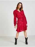 Women's Red Patterned Wrap Dress Tommy Hilfiger - Women