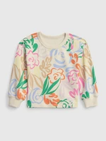 GAP floral Mikina dětská Růžová Béžová