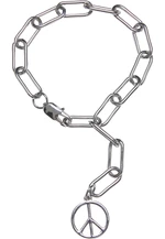 Y Chain Peace Bracelet - Silver Color