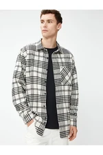 Koton Lumberjack Shirt Classic Collar Pocket Detailed Long Sleeve