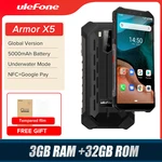 Ulefone Armor X5 Android 10 Rugged Waterproof Smartphone IP68 MT6762 Cell Phone 3GB 32GB Octa core NFC 4G LTE Mobile Phone