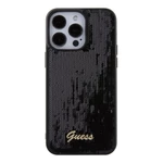 Zadní kryt Guess Sequin Script Logo pro Apple iPhone 15 Pro Max, černá