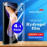 1-4Pcs 9D hydrogel film screen protector For redmi note 11 10 9 11T 10S 9S 8 8T 7 pro max plus 7S soft full cover film Not Glass