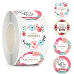 500Pcs/Roll Happy Mother's Day Gift Decoration Paper Kraft Happy Birthday Gifts Label Envelope Sealing Stickers