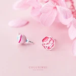 Colusiwei Authentic 925 Sterling Silver Cute Lollipop Stud Earrings for Women Simple Candy Fashion Earrings Jewelry Kids Gifts