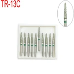 10pcs Dental Diamond Burs Drills High Speed Handpiece Polishing Whitening Tools for Dentist Dental Burs FG 1.6M TR-13C