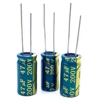 10pcs/lot 200V 47UF 10*20 20% RADIAL aluminum electrolytic capacitor 47000nf 20%