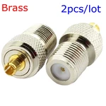 2pcs/lot F Female To MCX Male Straight Connector F TV To MCX RF Coaxial Adapter Connector 75ohm for TV Brass