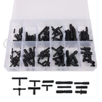 BQLZR 113Pcs Nylon Tee Vacuum Connectors Kit for Automotive 12 Sizes Black