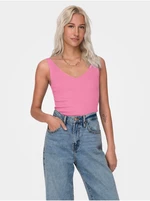 Pink women's basic tank top JDY Nanna - Women