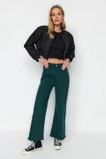 Trendyol Petrol High Waist Culotte Jeans