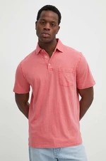 Polo tričko s lněnou směsí Ralph Lauren červená barva, 710900790