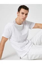 Koton Basic T-Shirt Label Detailní Crew Neck Krátký rukáv