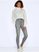 Világosszürke Skinny Fit Jeans Noisy May Callie - Nők