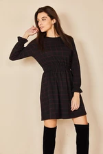 HAKKE Plaid Short Dress