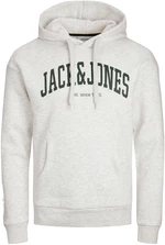 Jack&Jones Pánská mikina JJEJOSH Relaxed Fit 12236513 White Melange S