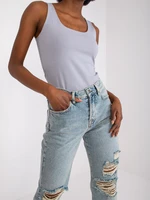 Noelle gray simple top