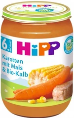 HIPP BABY BIO Mrkev s kukuřicí a BIO telecím 190 g