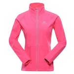 Women's softshell jacket with membrane ALPINE PRO MULTA neon knockout pink