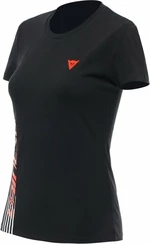 Dainese T-Shirt Logo Lady Black/Fluo Red 2XL Koszulka