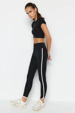 Trendyol Black Full Length Sports Leggings With Concentrator Pile Detail