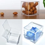 Clear Acryl Cube Favor Box Of Plexi Acrylic Glass Plastic Storage Wedding Party Gift Package Organizer Home Office Usage 1 Piece