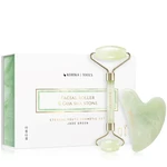 KORIKA Tools Face Roller & Gua Sha masážny valček na tvár a masážna pomôcka Jade Green