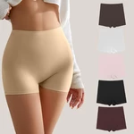 Women Seamless Safety Shorts Ice Silk Boxers Solid Color High Waist Under Skirt Underwear Short Pants Lightweight Breathable