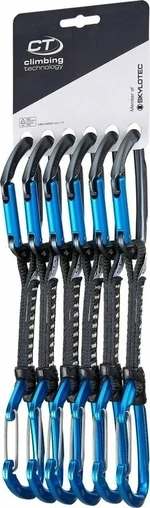 Climbing Technology Lime Set M-DY Expreska Anthracite/Electric Blue Solid Straight/Wire Straight Gate 12.0