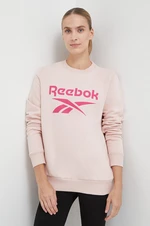 Mikina Reebok dámská, růžová barva, s potiskem