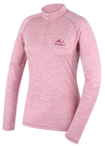 Husky Merow Zip L S, faded pink Merino termoprádlo triko