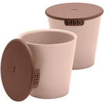 BIBS Cup Set hrnek s víčkem Blush 2 ks