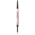 Eveline Cosmetics Brow & Go! voděodolná tužka na obočí s kartáčkem 2 v 1 odstín Dark Brown 4 g